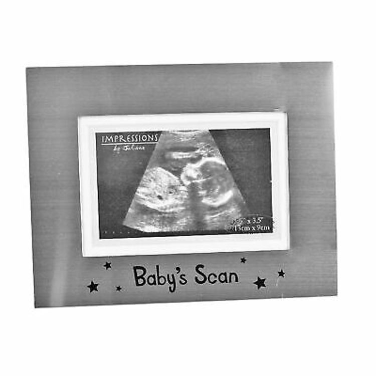 Picture of 3175 Babys Scan Photo Frame - 5 x 3.5 - Silver Plated